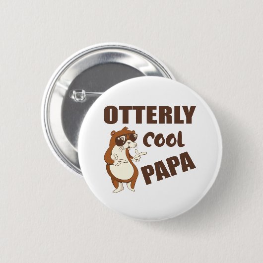Cool Papa Funny Vathers Day Gift Button (Vorne & Hinten)