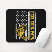 Cool Papa Patriotic Fishing Design O Mousepad (Mit Mouse)
