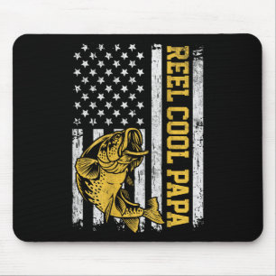 Cool Papa Patriotic Fishing Design O Mousepad