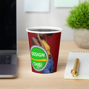 COOL! Paper Cup - 8oz - Pack 8 - Custom Pappbecher