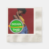 COOL! Papier Cocktail Napkins - 50 Pack Ecru Serviette (Vorderseite)