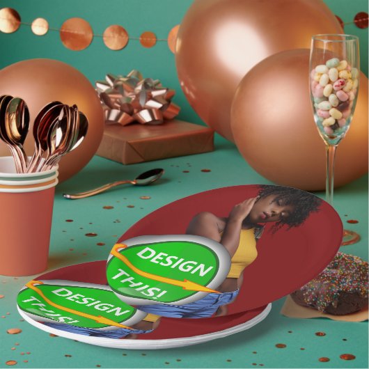COOL! Papierplatte - 9 Zoll - kundenspezifisch Pappteller (Multi)