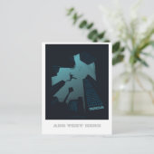 Cool PARKOUR Teen Graphics Gebäude Roof Jumping Postkarte (Stehend Vorderseite)