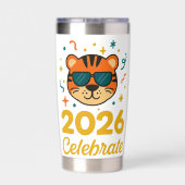 Cool Party Tiger Thermobecher (Rückseite)