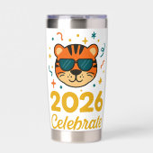 Cool Party Tiger Thermobecher (Vorderseite)