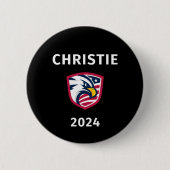 Cool Patriotic Chris Christie 2024 Election Eagle Button (Vorderseite)