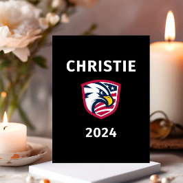 Cool Patriotic Chris Christie 2024 Election Eagle Postkarte