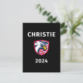 Cool Patriotic Chris Christie 2024 Election Eagle Postkarte (Stehend Vorderseite)