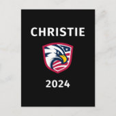 Cool Patriotic Chris Christie 2024 Election Eagle Postkarte (Vorderseite)