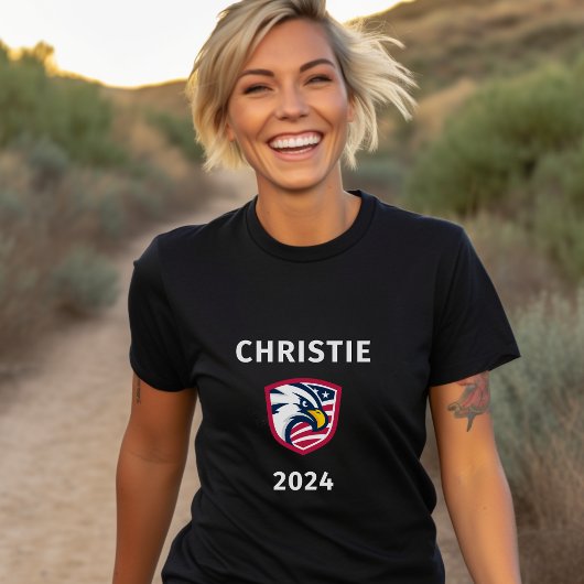 Cool Patriotic Chris Christie 2024 Election Eagle T-Shirt