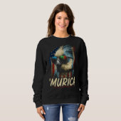 Cool Patriotic Cockatiel Bird Murica 4th of July C Sweatshirt (Vorne ganz)