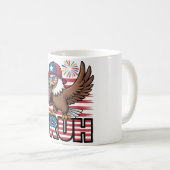 Cool Patriotic Eagle Bruh Design Kaffeetasse (VorderseiteRechts)