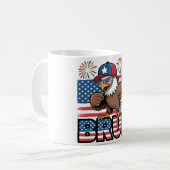 Cool Patriotic Eagle Bruh Design Kaffeetasse (Vorderseite Links)