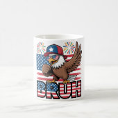 Cool Patriotic Eagle Bruh Design Kaffeetasse (Mittel)