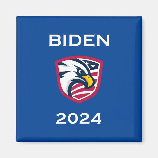 Cool Patriotic Joe Biden 2024 Wahl Eagle Dark Magnet (Vorne)