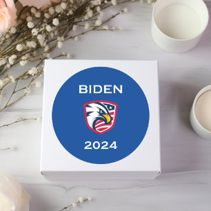 Cool Patriotic Joe Biden 2024 Wahl Eagle Dark Runder Aufkleber