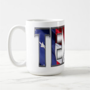 Cool Patriotisches Texas und die amerikanische Fla Kaffeetasse