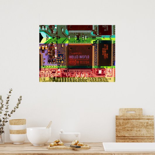 Cool PCB Electronic Computer Tech Printed Circuit Poster (Küche)
