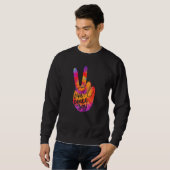 Cool Peace Hand Gefärbte Krawatte Boho Hippie Sweatshirt (Vorne ganz)