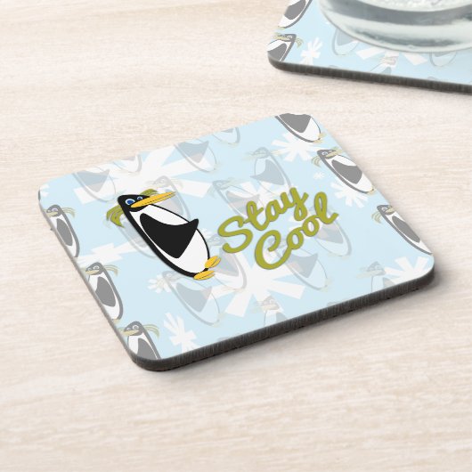 Cool Penguin Pal Getränkeuntersetzer (Linke Seite)