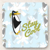 Cool Penguin Pal Getränkeuntersetzer (Vorderseite)