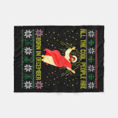 Cool People Are Born In December Christian Christm Fleecedecke (Vorderseite (Horizontal))