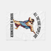 Cool People Are Born In December Christian Christm Fleecedecke (Vorderseite (Horizontal))