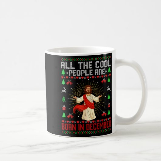 Cool People Are Born In December Christian Christm Kaffeetasse (Rechts)