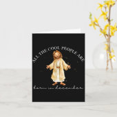 Cool People Are Born In December Christian Christm Karte (Gelbe Blume)