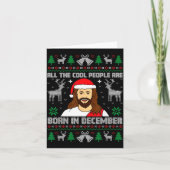 Cool People Are Born In December Christian Christm Karte (Vorderseite)