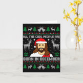 Cool People Are Born In December Christian Christm Karte (Gelbe Blume)