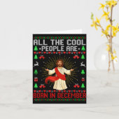 Cool People Are Born In December Christian Christm Karte (Gelbe Blume)