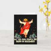Cool People Are Born In December Christian Christm Karte (Gelbe Blume)