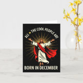 Cool People Are Born In December Christian Christm Karte (Gelbe Blume)