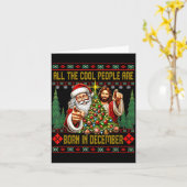 Cool People Are Born In December Christian Christm Karte (Gelbe Blume)