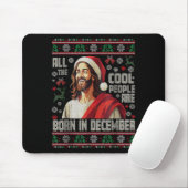 Cool People Are Born In December Christian Christm Mousepad (Mit Mouse)