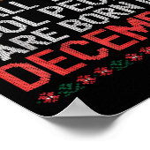 Cool People Are Born In December Christian Christm Poster (Ecke)