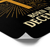 Cool People Are Born In December Christian Christm Poster (Ecke)