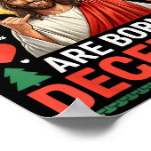 Cool People Are Born In December Christian Christm Poster (Ecke)