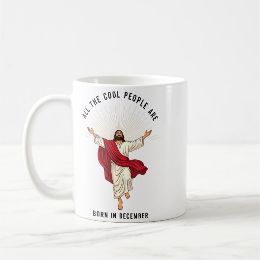 Cool People Are Born In December Christian Jesus C Kaffeetasse (Links)