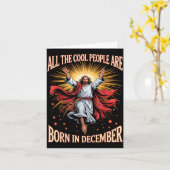 Cool People Are Born In December Christian Xmas Bi Karte (Gelbe Blume)