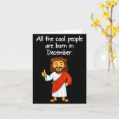 Cool People Are Born In December Christian Xmas Bi Karte (Gelbe Blume)