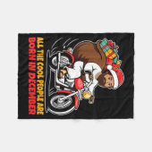 Cool People Are Born In December Jesus Christmas C Fleecedecke (Vorderseite (Horizontal))