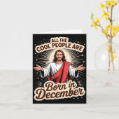 Cool People Born In December Birthday Christian Ch Karte (Gelbe Blume)