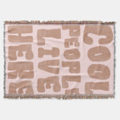 Cool People Live Here Boho Fringe Throw Blanket Decke (Vorderseite)