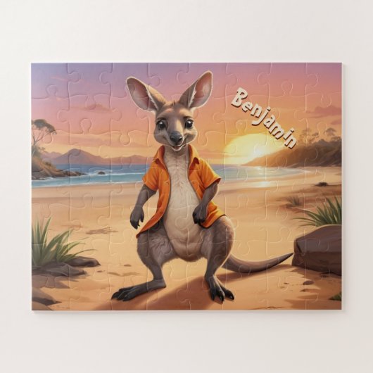 Cool Personalisiert Kangaroo Puzzle (Horizontal)