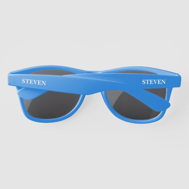 COOL! 😎Personalisierte blaue Sonnenbrille  (Rückseite)