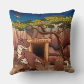 Cool personalisierte Dinosaurier Jurassic Tierbrau Kissen (Rückseite)