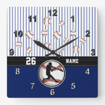 Cool Personalized Baseball Clock with Your Text