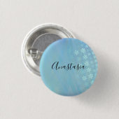 Cool, Phantastisch, blau, was Ihr Name ist Button (Vorne & Hinten)